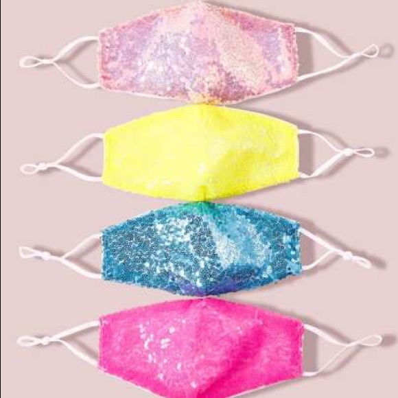 Accessories - 4 pack sequin face mask